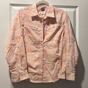 Patagonia Pink and Yellow Patterned Shirt